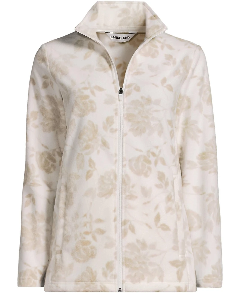 Lands' End Women's Anyweather Fleece Full Zip Print Jacket