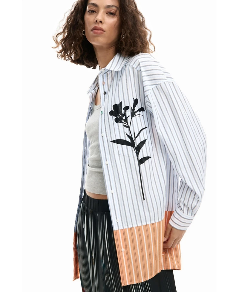 Desigual Women's Long striped shirt