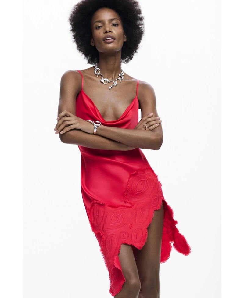 Desigual Women's Asymmetric slip dress