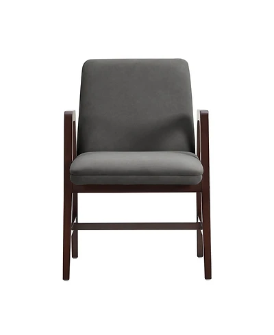 Manhattan Comfort Stella Velvet Upholstered 23" Beech Wood Dining Armchair