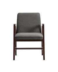 Manhattan Comfort Stella Velvet Upholstered 23" Beech Wood Dining Armchair