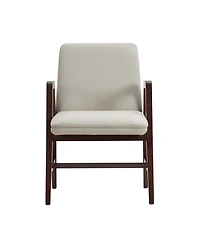 Manhattan Comfort Stella Velvet Upholstered 23" Beech Wood Dining Armchair
