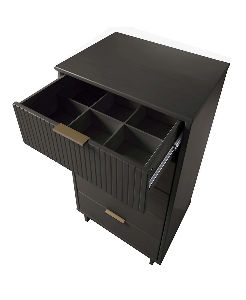 Manhattan Comfort Granville 24" Solid Wood 5-Drawer Chest