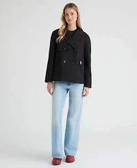 Hunter Womens Double Breasted Short Trench Jacket