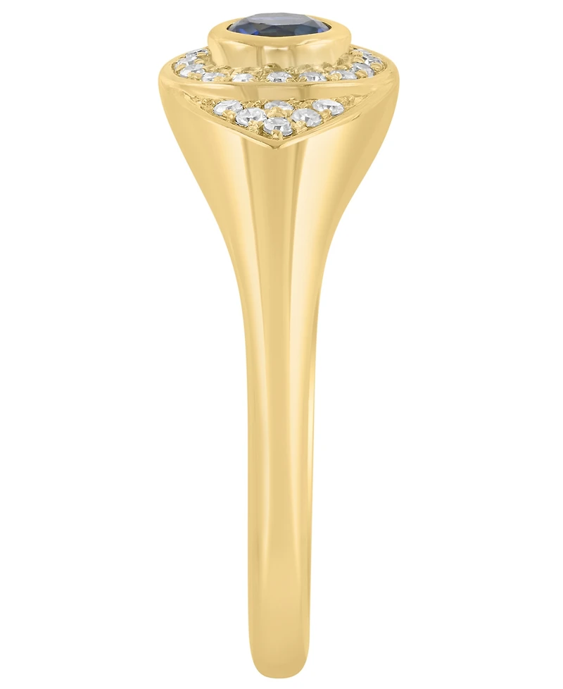 Effy Collection Sapphire (1/5 ct. t.w.) And Diamond (1/10 ct. t.w.) Ring in 14k Yellow Gold