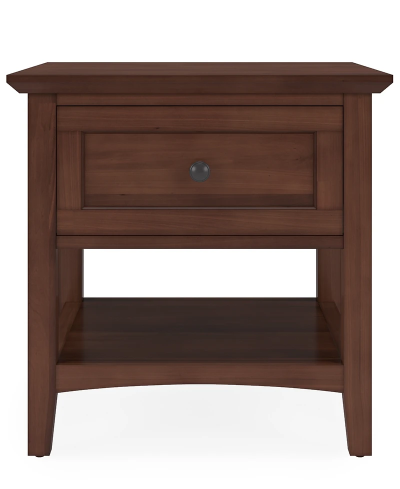 Furniture Hedworth Wood Rectangle Coffee Table with 2 Square End Tables Set