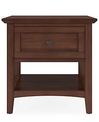 Furniture Hedworth Wood Rectangle Coffee Table with 2 Square End Tables Set