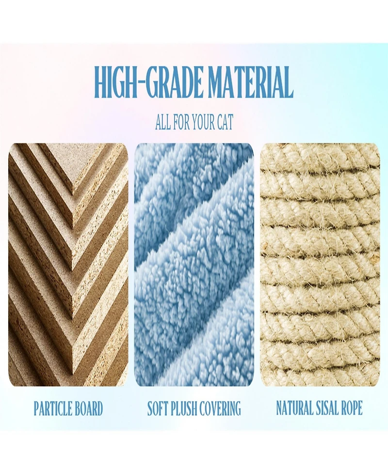 Aostirmotor 71'' Cat Tree with large condo removable flower cushion