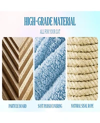 Aostirmotor 71'' Cat Tree with large condo removable flower cushion