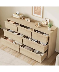 gaomon 7-Drawer Wooden Modern Double Dresser Organizer with Large Storage