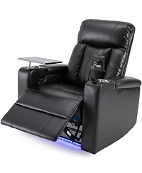 Streamdale Furniture Premium Power Recliner with Storage Arms, Cupholders, Swivel Tray Table and Cell Phone Stand