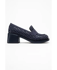 Prologue Shoes Marlon Woven Block Heel Loafer