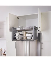 Rev-a-Shelf 24" Kitchen Pulldown Wall Cabinet Shelf System, Gray, 5PD-24FOG