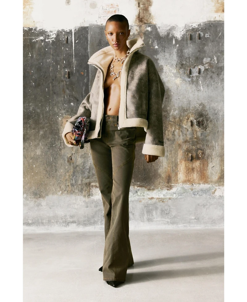 Desigual Women's Flared Long Trousers