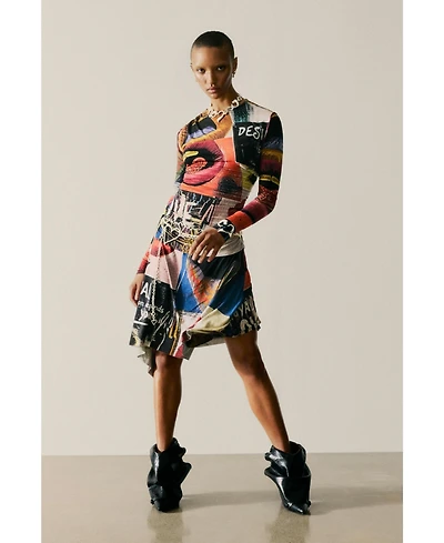 Desigual Women's Printed Dress With Lips