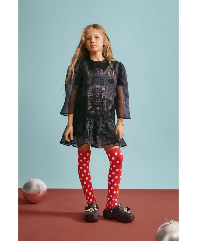 Desigual Girls Girls's 3/4 sleeve dress with lettering