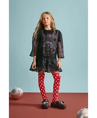 Desigual Girls Girls's 3/4 sleeve dress with lettering