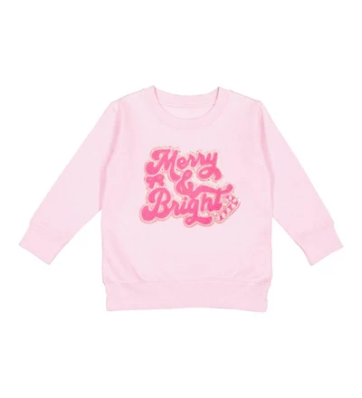 Sweet Wink Baby Girls Merry and Bright Patch Christmas Sweatshirt
