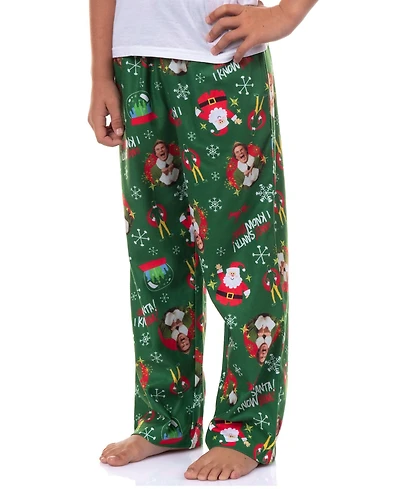 Elf Big Boys Pajama Pants Buddy Omg I Know Him All-Over Christmas Movie Flannel Loungewear
