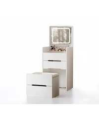 Streamdale 3-in-1 Makeup Vanity with Plip Top Mirror & 3 Drawers