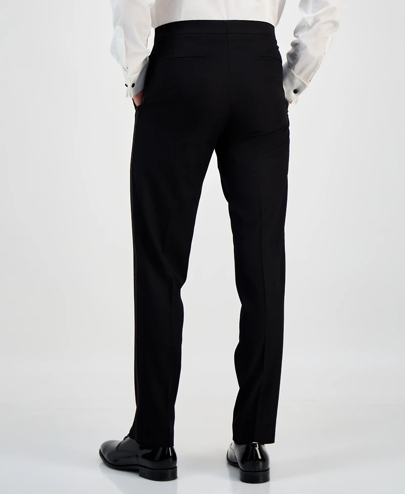 Alfani Men's Slim-Fit Stretch Black Tuxedo Pants, Created for Macy's