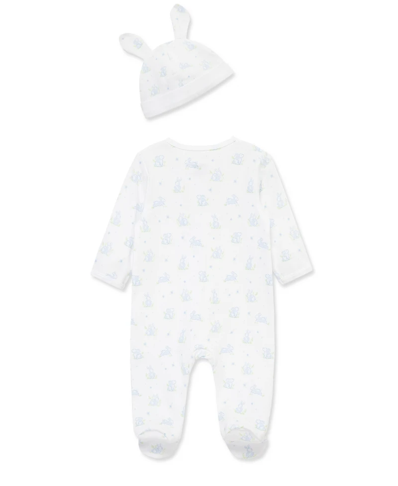Little Me Baby Boys' My 1st Easter Bunny Printed Footie and Hat