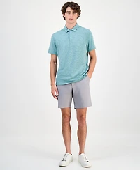 Alfani Alfatech Short Sleeve Marled Polo Shirt, Created for Macy's