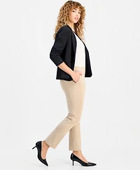 Anne Klein Essentials Petite Ponte-Knit Pull-On Slim Pants