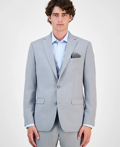 Bar Iii Men's Slim-Fit Wool Sharkskin Suit Jacket, Created for Macy's