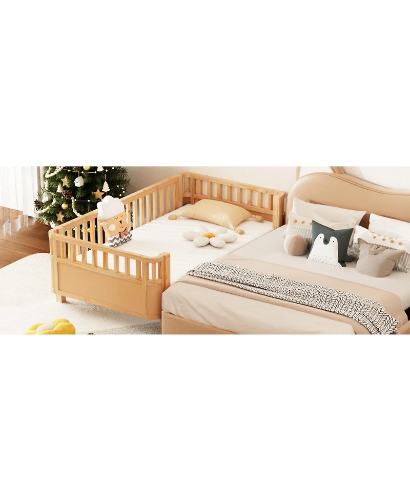 Streamdale Furniture Twin Wood Platform Bed with Rails