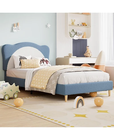 gaomon Upholstered Twin Bed Frame for Kids