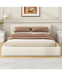 Streamdale Stylish Beige Upholstered Bed The Ideal Choice for Your Bedroom, Full