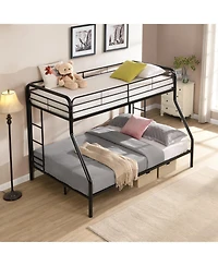 Streamdale furniture twin over full metal bunk bed with storage, no box spring needed, easy assembly, durable and space-saving.