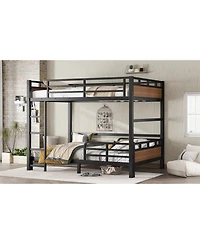 Streamdale Furniture Full over Full Metal Bunk Bed, Separable