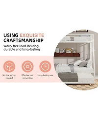 Streamdale Furniture Streamdale High-Stability Queen Bunk Bed with Ladder & Trundle