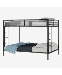 Streamdale Furniture Multi-Functional Square Tube Iron Bunk Bed, Full-Size Upper/Lower, Robust Metal Frame