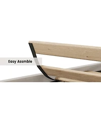 gaomon King Size Upholstered Platform Bed Frame Storage Drawers Wooden Slats No Box Spring Needed Beige