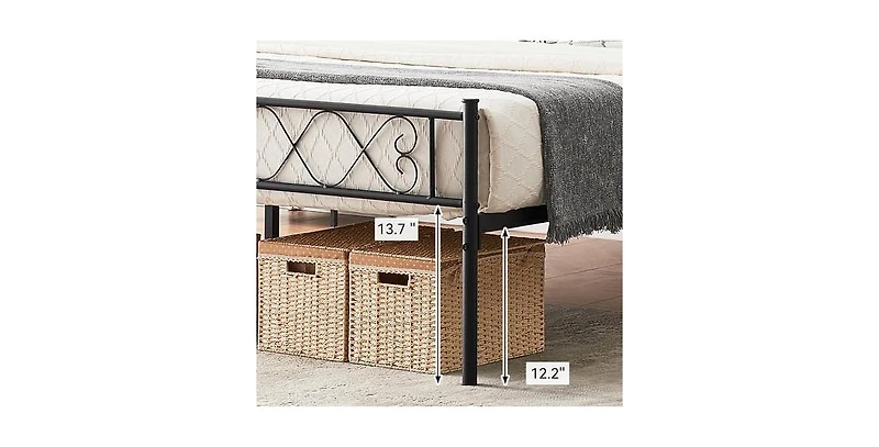 gaomon Modern Bed Frame, Metal Platform Bed with Headboard and Footboard
