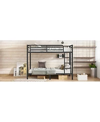 Streamdale Furniture Metal Twin Xl over Twin Xl Bunk Bed - Black