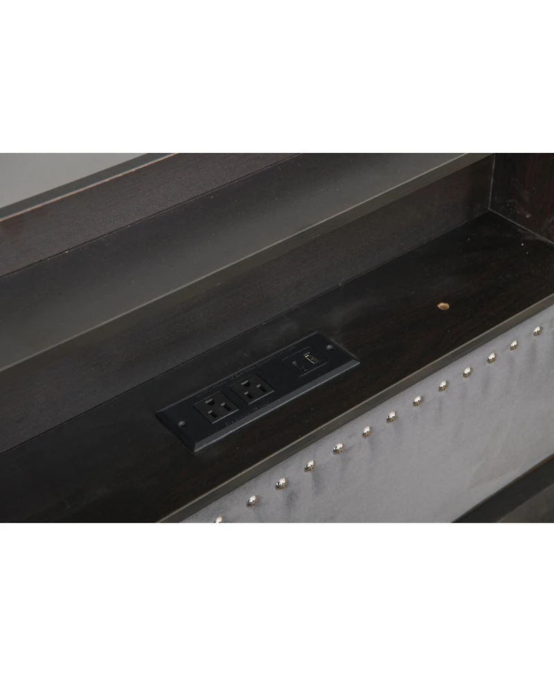 Streamdale Furniture Streamdale Twin Size Upholstered Daybed with Led & Charging Station