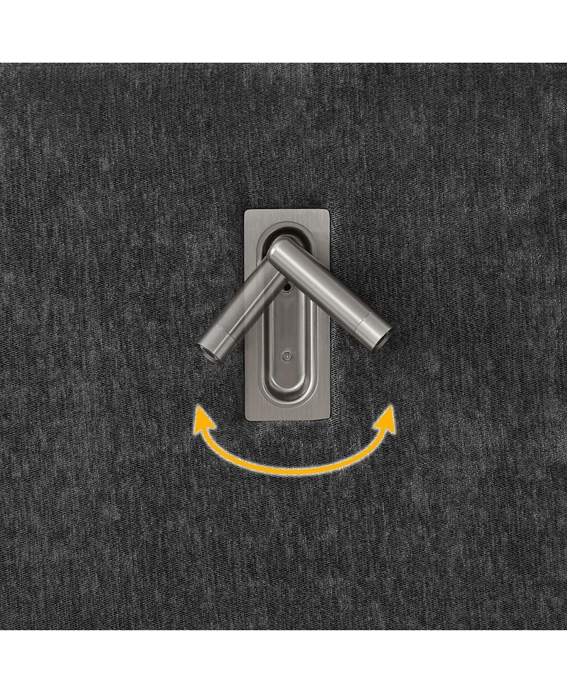 Streamdale Furniture Queen Size Chenille Upholstered Bed Frame with Pleated Design - Dark Grey