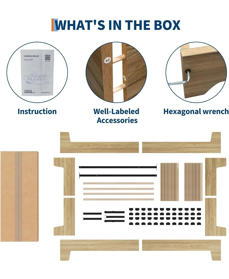 gaomon Twin Xl Platform Bed Frame with Underbed Storage, 10.24" Clearance, Wood & Metal Slats, No Headboard – Platform Bed