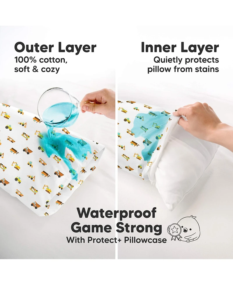 KeaBabies 2-Pack Waterproof Toddler Pillowcases for 13x18 Pillow, Soft Kids Pillow Protector Cover Sleeping, Durable