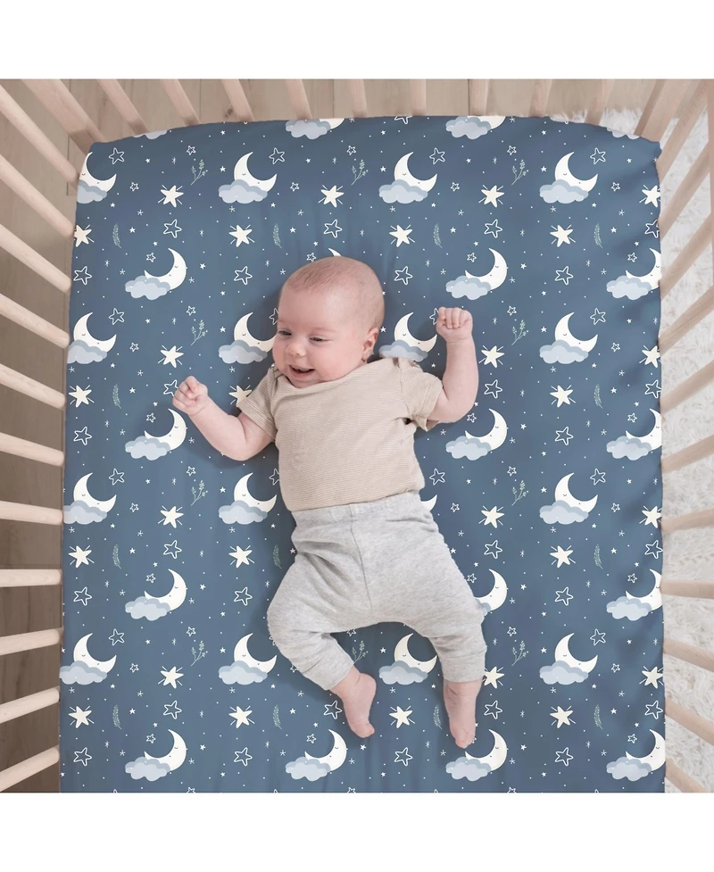 The Peanutshell Crib Bedding Set for Baby Boys and Girls, Celestial Serenity, 3 Pieces