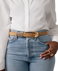 Ettika Metal Core Leather Belt