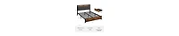 gaomon Full Size Bed Frame with Storage Linen Upholstered Headboard