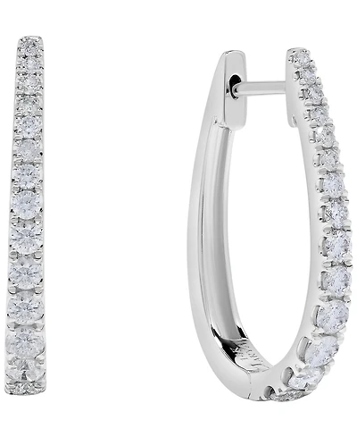 Macy's Diamond Hoop Earrings (0.65 ct. t.w.) in 14k White Gold