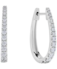 Macy's Diamond Hoop Earrings (0.65 ct. t.w.) in 14k White Gold