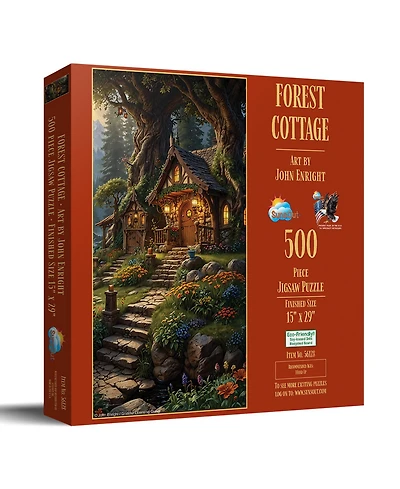 SunsOut Forest Cottage 500 piece Jigsaw Puzzle for Adults