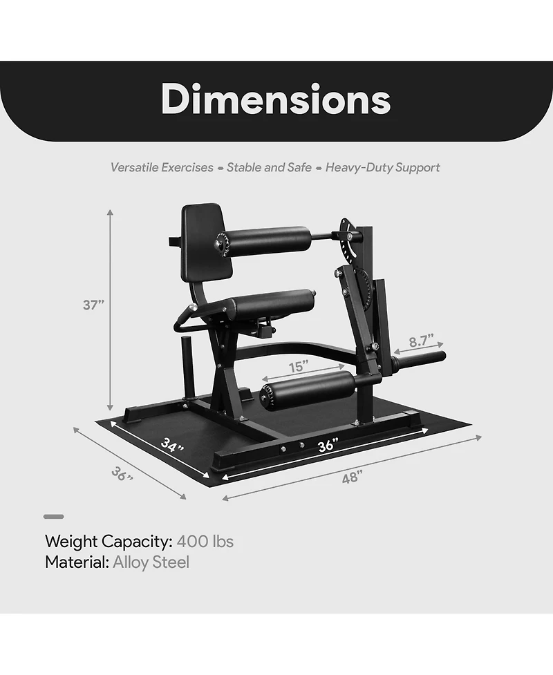 BalanceFrom Fitness Leg Extension & Curl Machine, Adjustable Home Gym Equipment